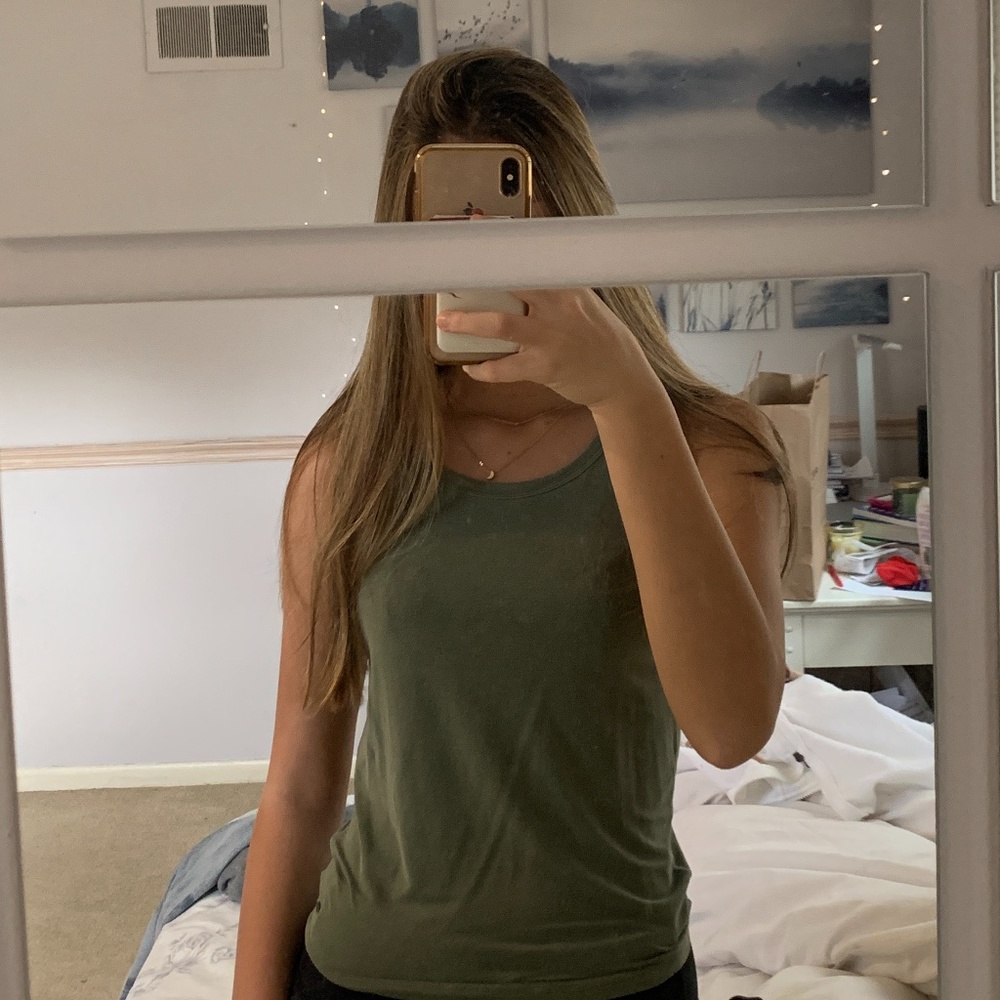 American Eagle Soft & Sexy Olive Green Tank Top
